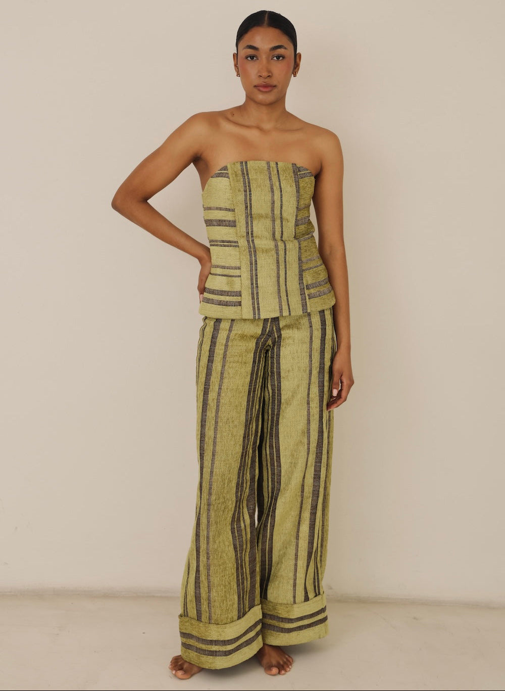 Retro Set Striped Green