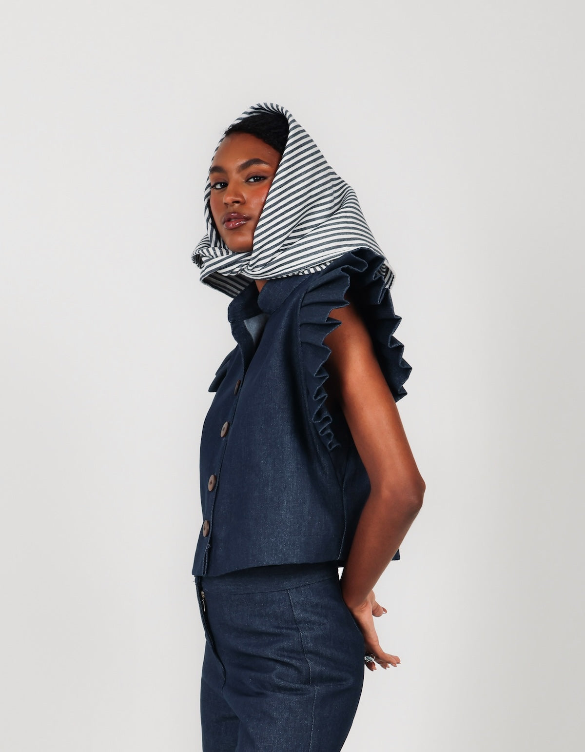 Hoja Blouse Denim – Bahía Ready To Wear