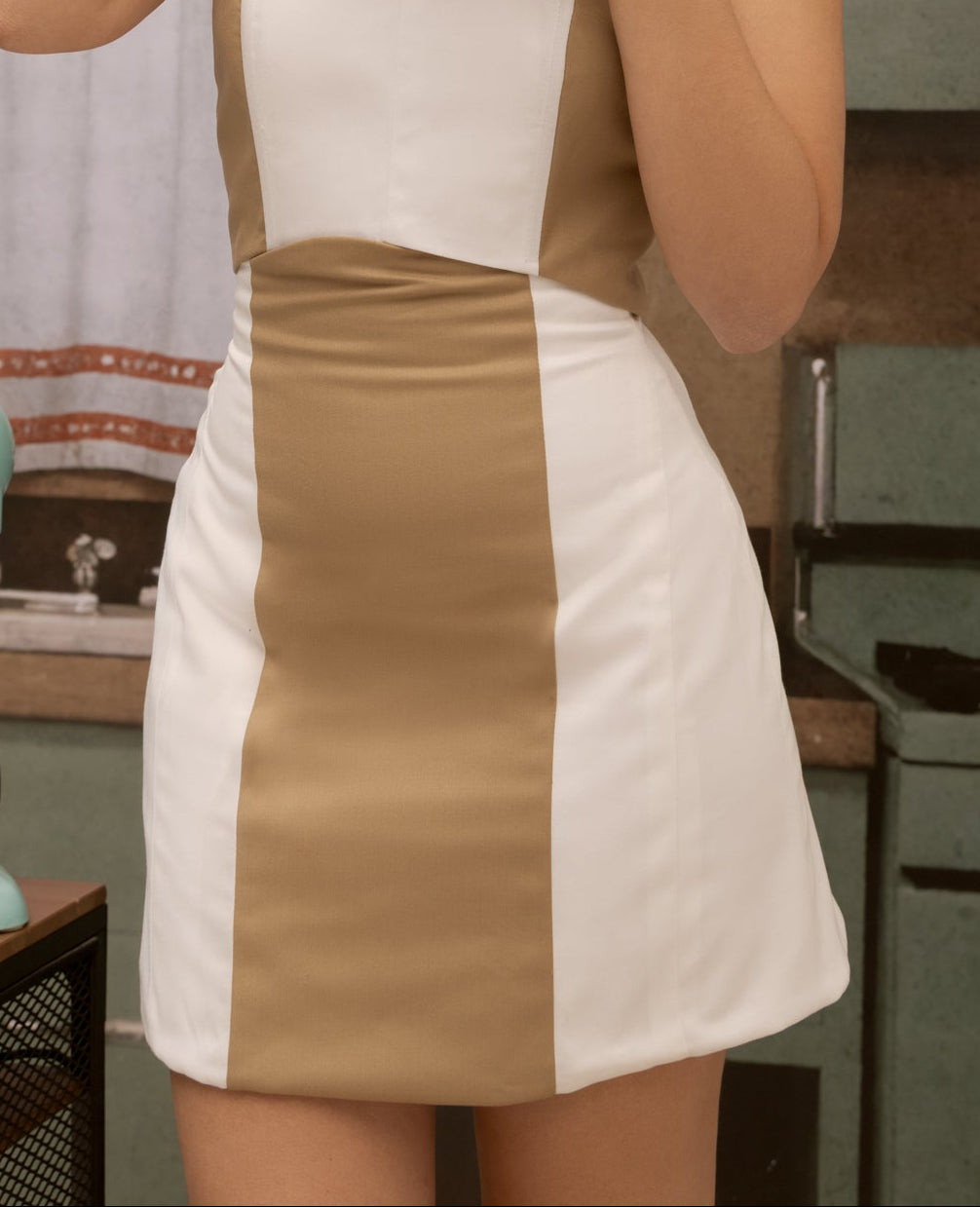 Arco Skirt Brown /White