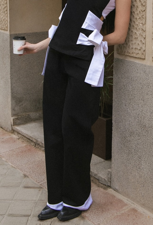 Bahía Pants Black/White