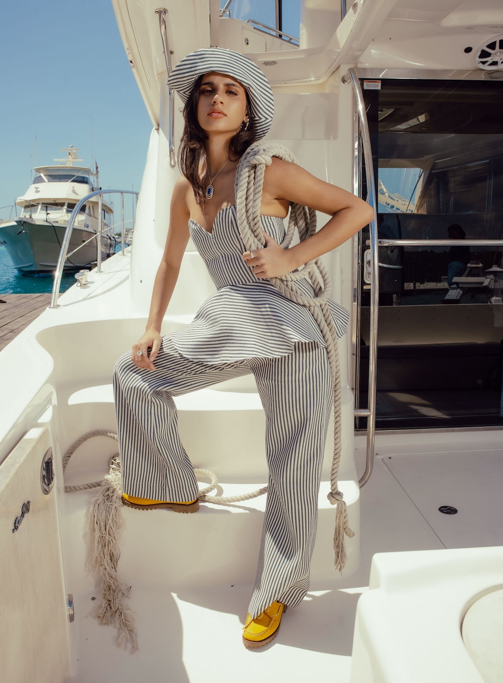 Sienna Set Navy Striped
