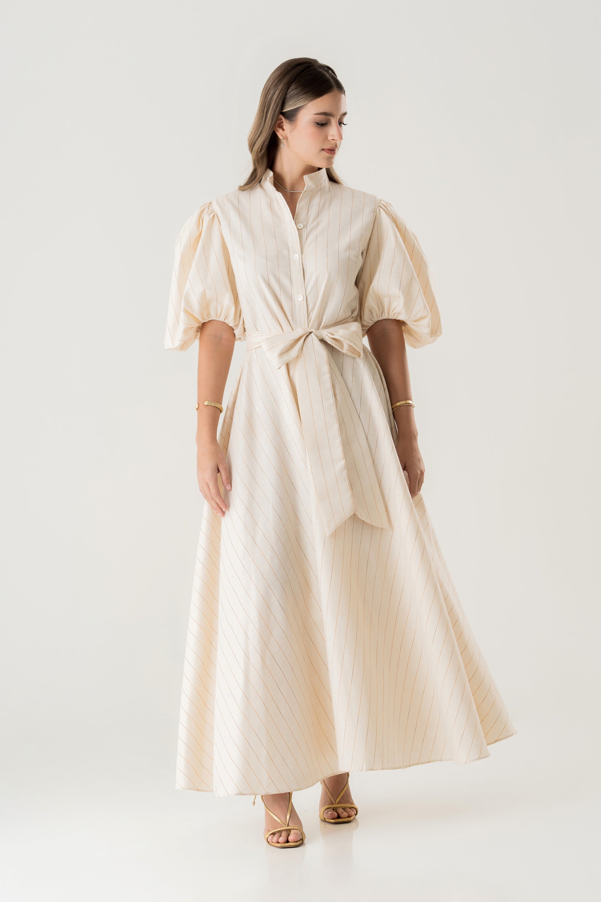 Azalea Long Linen Dress