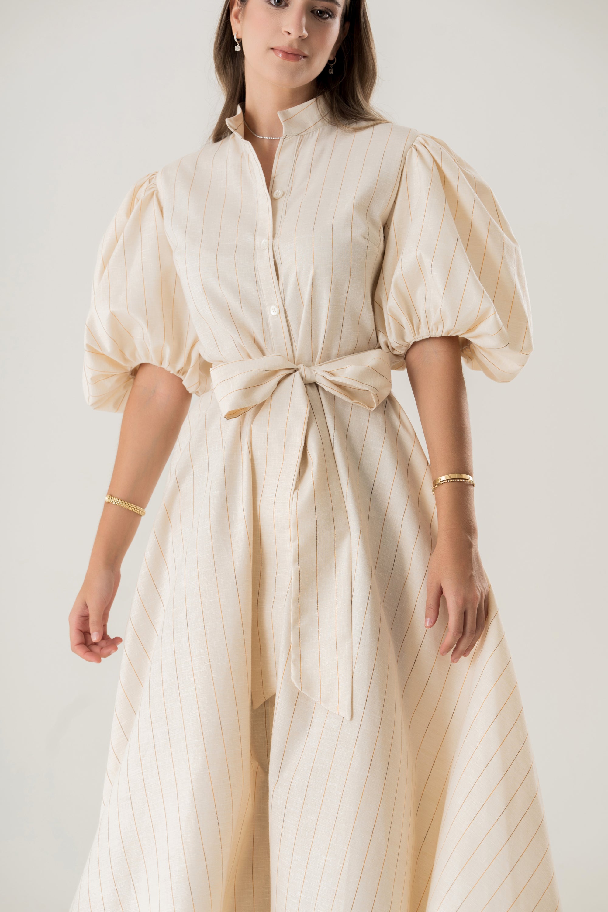 Azalea Long Linen Dress
