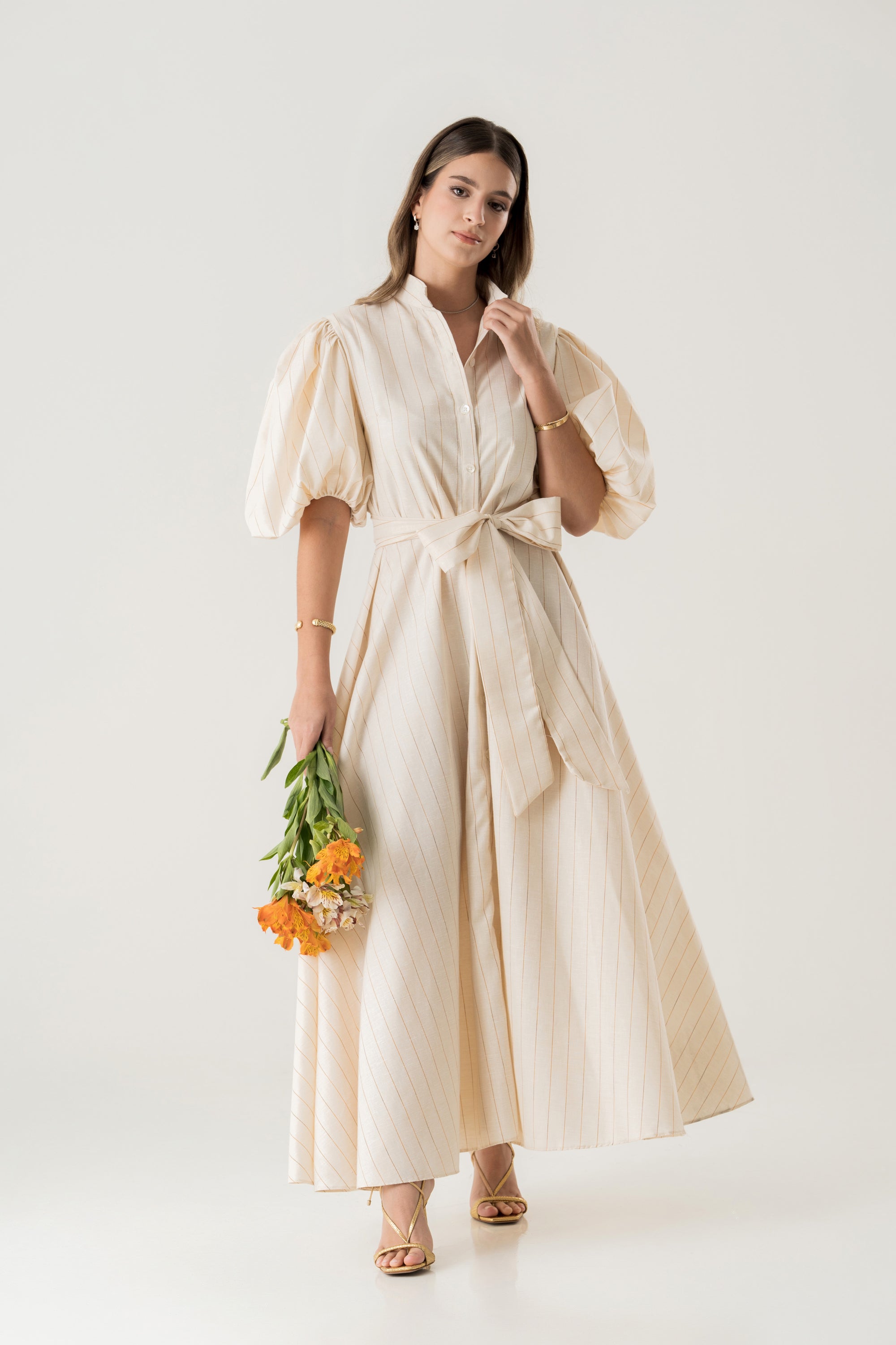 Azalea Long Linen Dress