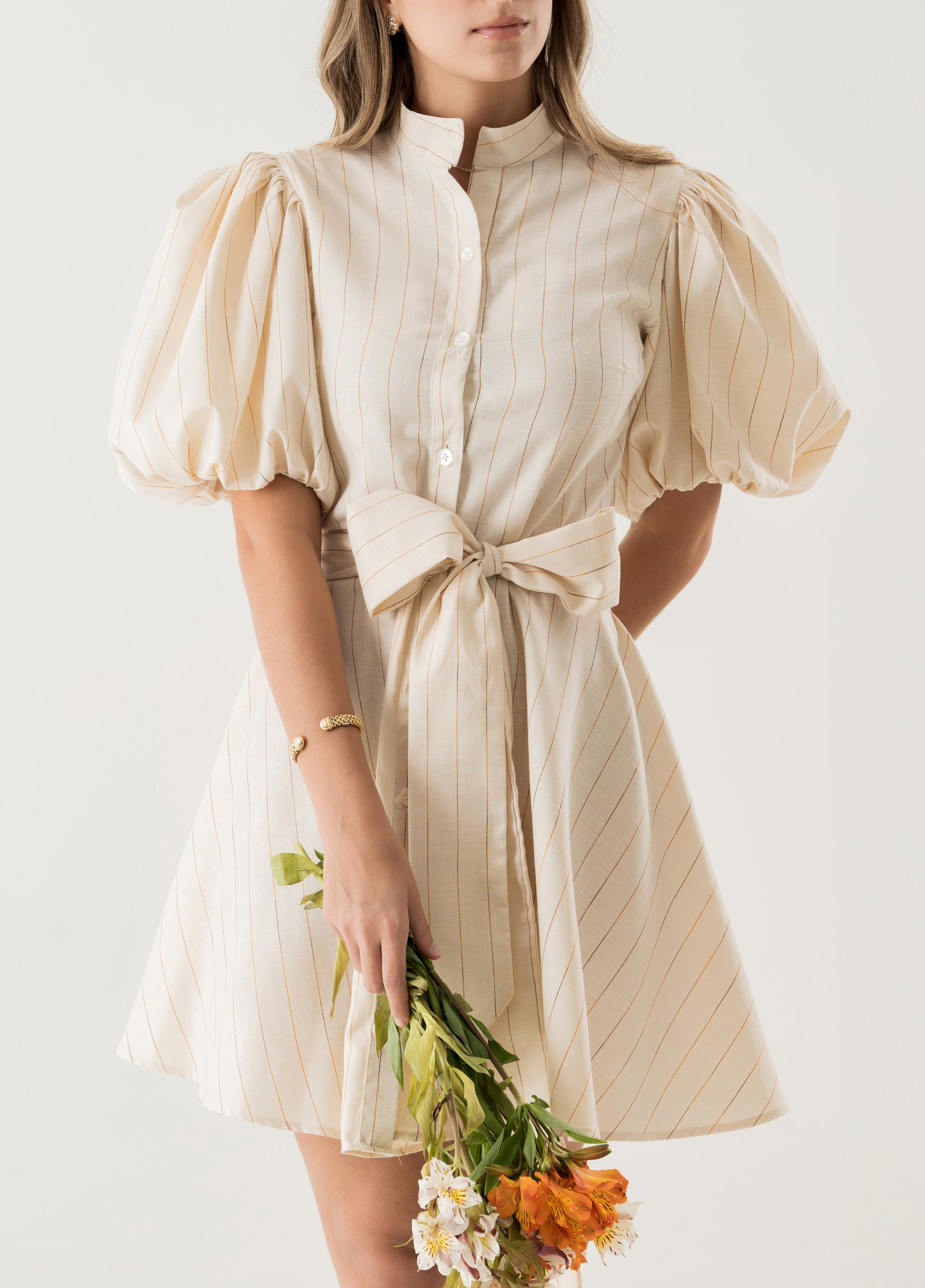 Azalea Mini Linen Dress