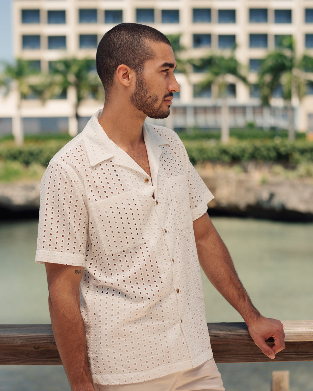Linen Shirt Eyelet