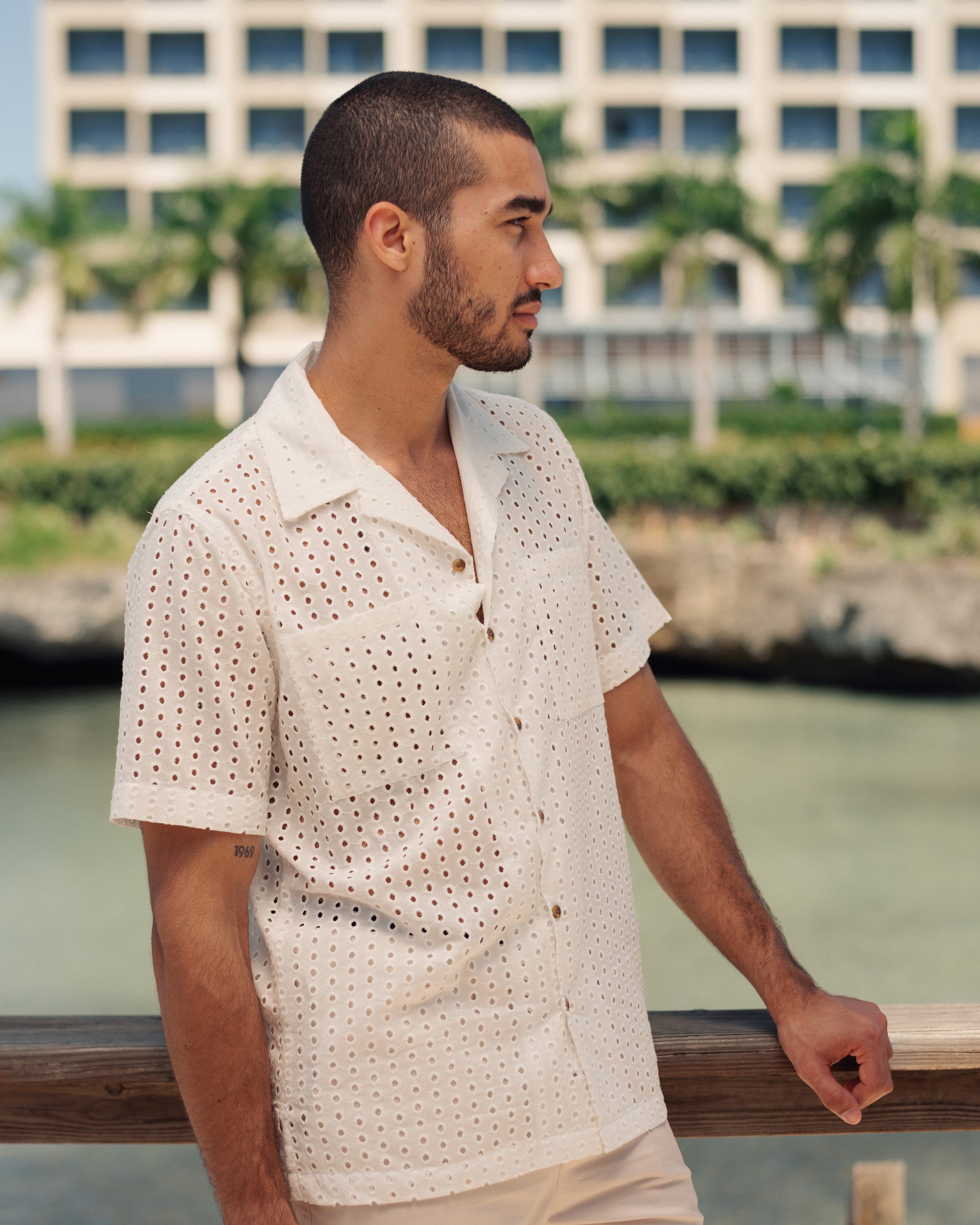 Linen Shirt Eyelet