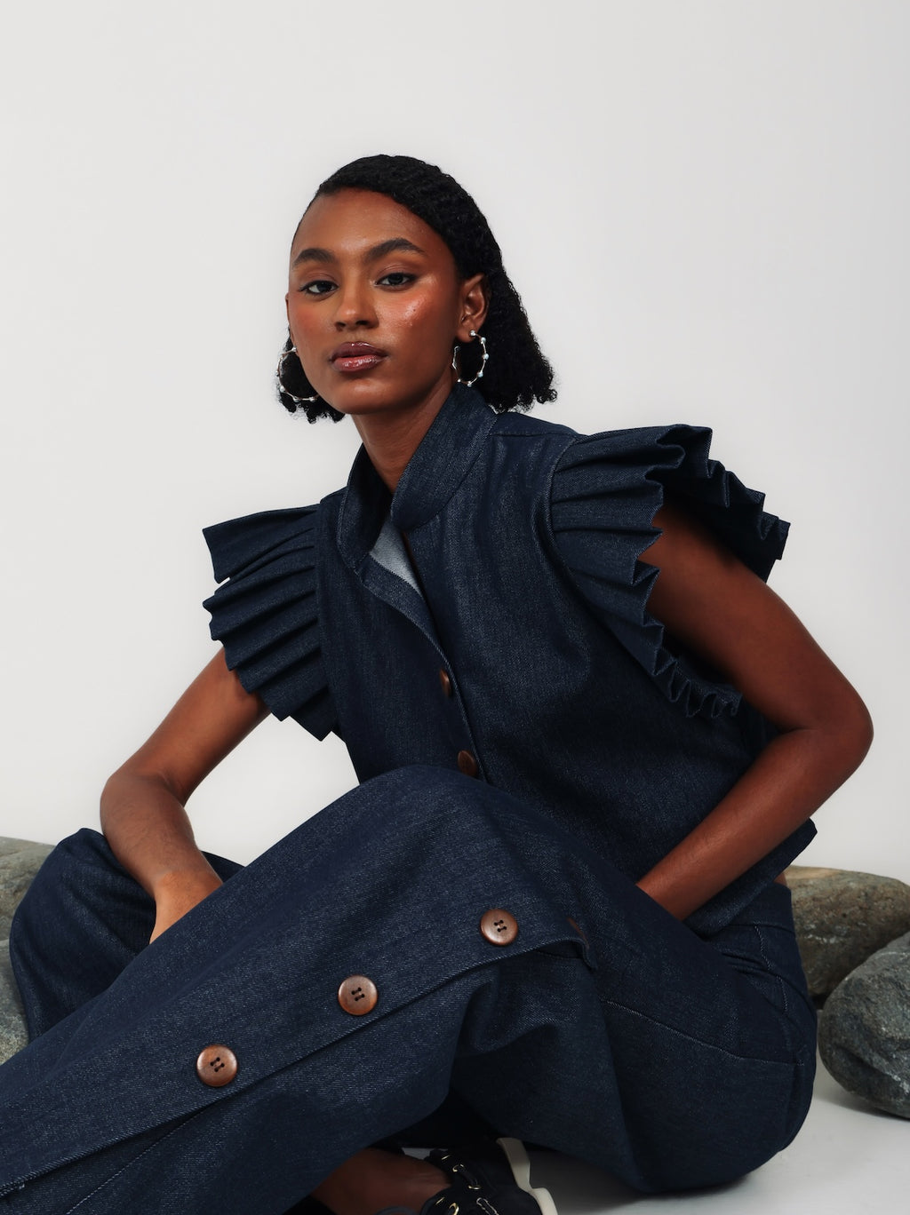 Hoja Blouse Denim