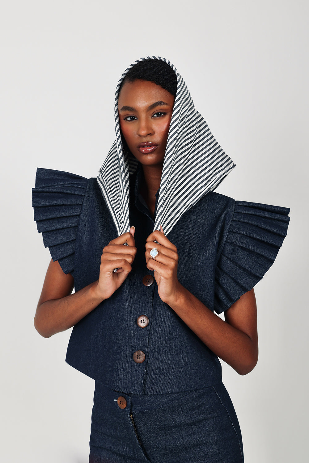 Hoja Blouse Denim – Bahía Ready To Wear