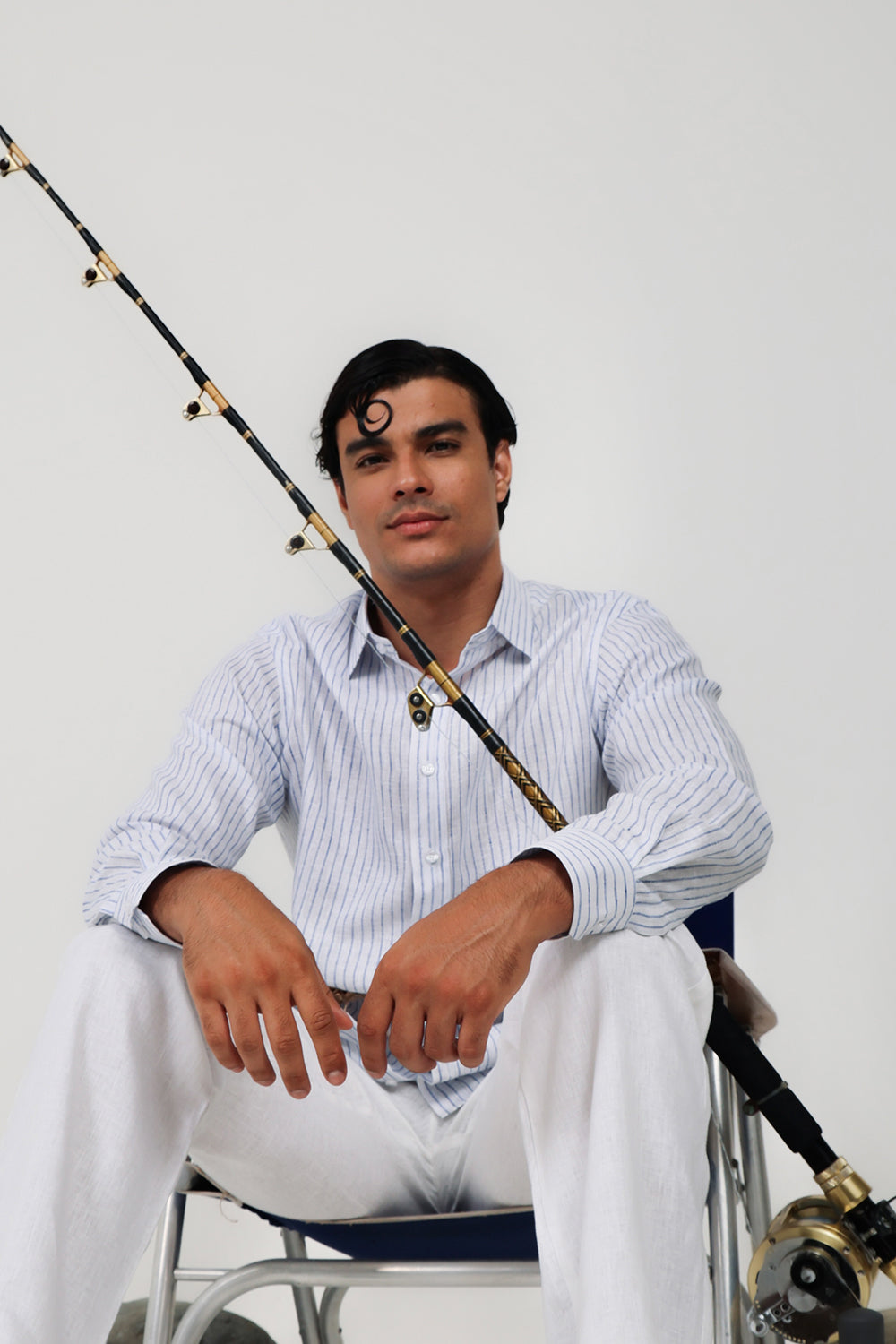 Linen Shirt Blue Stripes