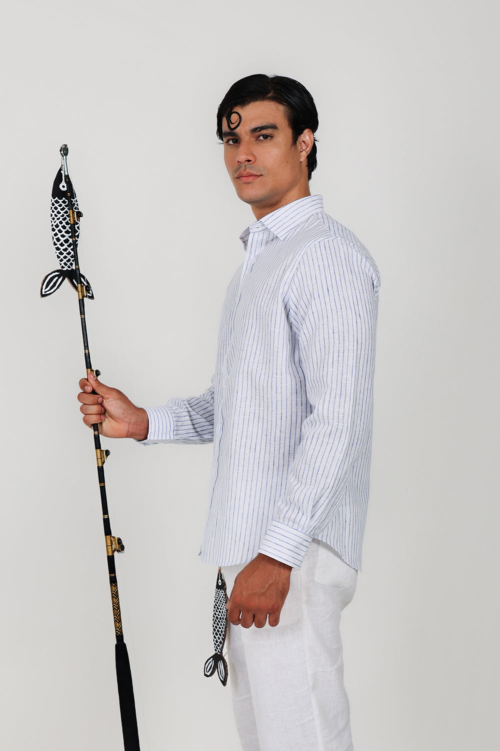 Linen Shirt Blue Stripes