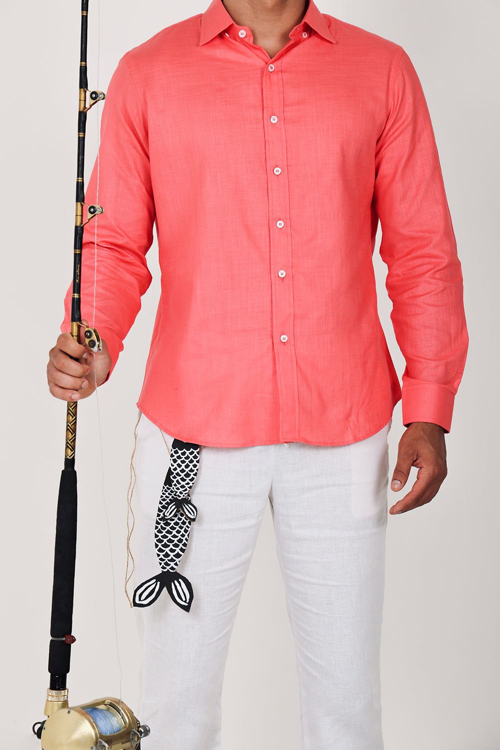 Linen Shirt Coral