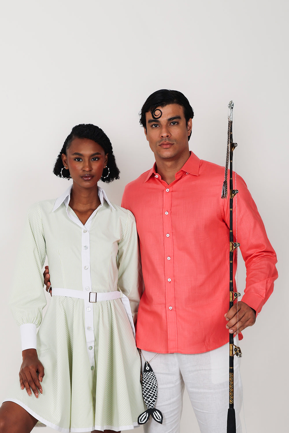 Linen Shirt Coral