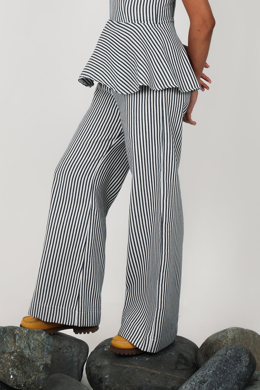 Sienna Navy Striped Pants