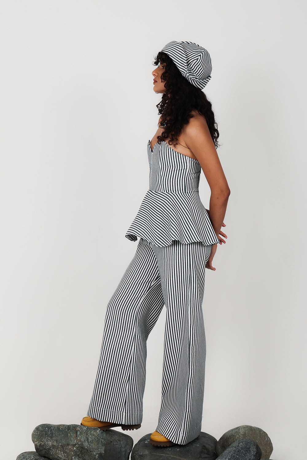 Sienna Navy Striped Pants