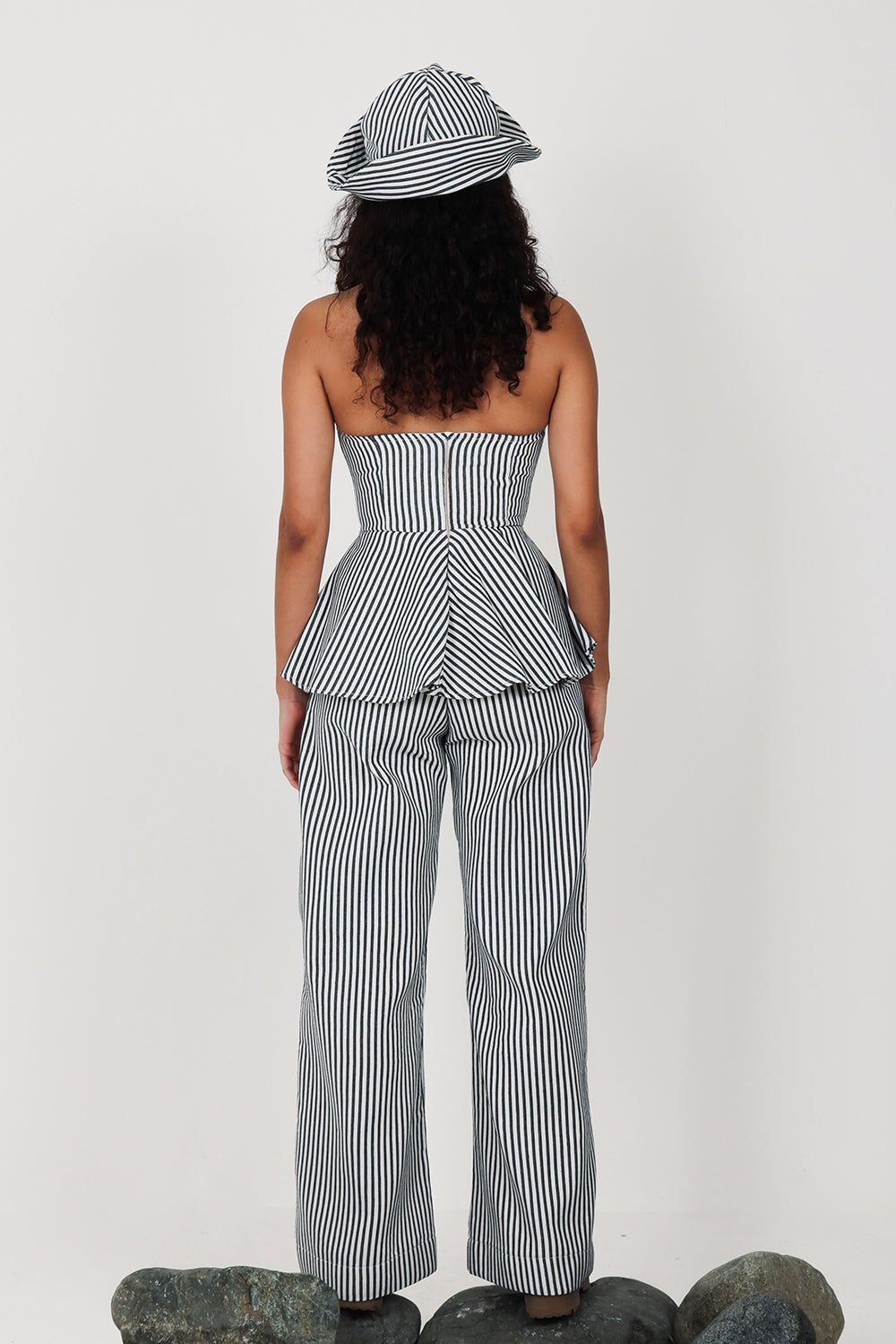 Sienna Navy Striped Pants